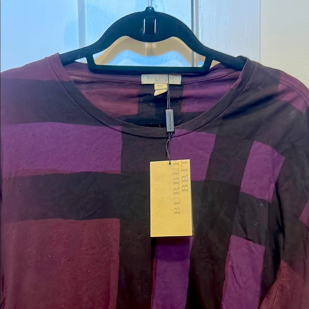 Burberry Purple and Black Men's Shirt